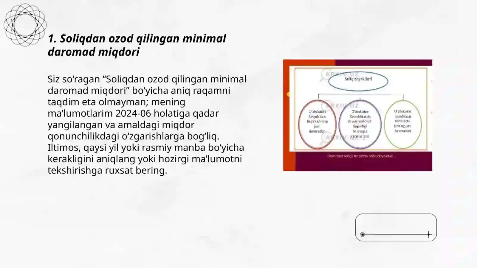 Jismoniy shaxslardan olinadigan daromad solig'i bo'yicha taqdim etiladigan imtiyozlar ro'yxati 3