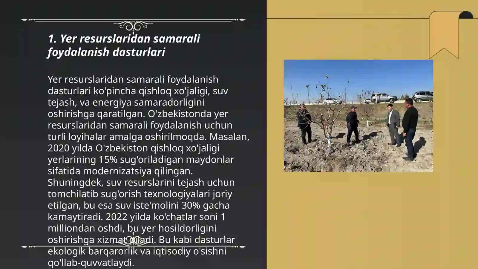 O'zbekiston dehqon va fermer xo'jaliklarini rivojlantirishning davlat dasturlari 3