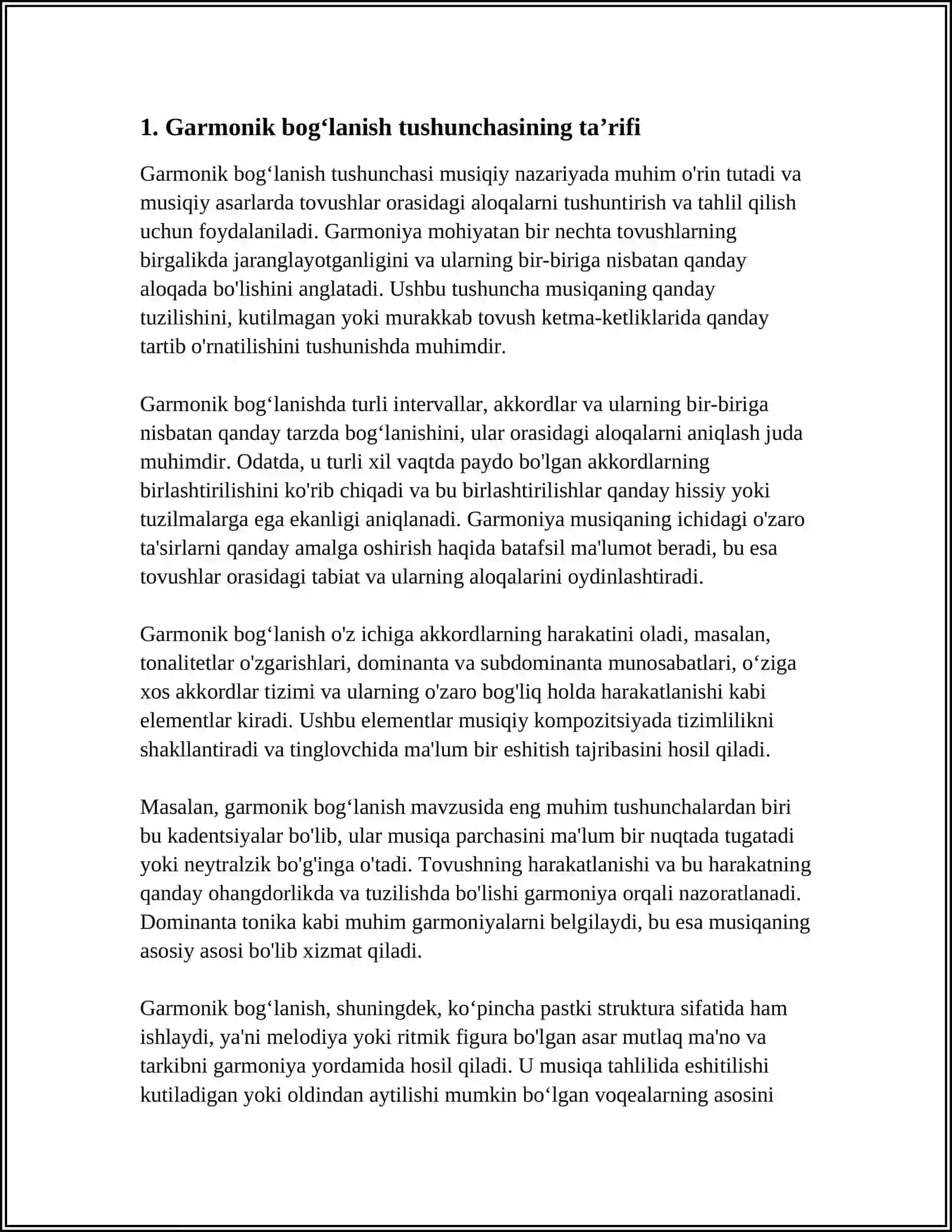 GARMONIK BOGʻLANISH TUSHUNCHASI 3