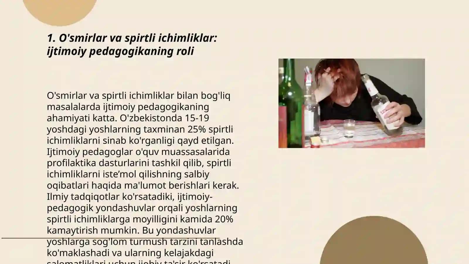 O'smirlar va spirtli ichimliklar: ijtimoiy pedagogikaning roli 3