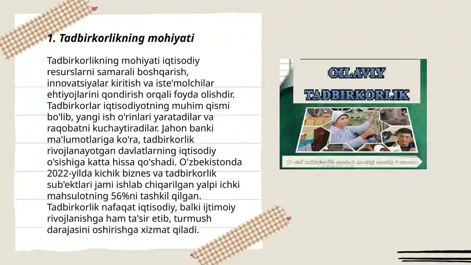 Tadbirkorlik biznes asoslari 3
