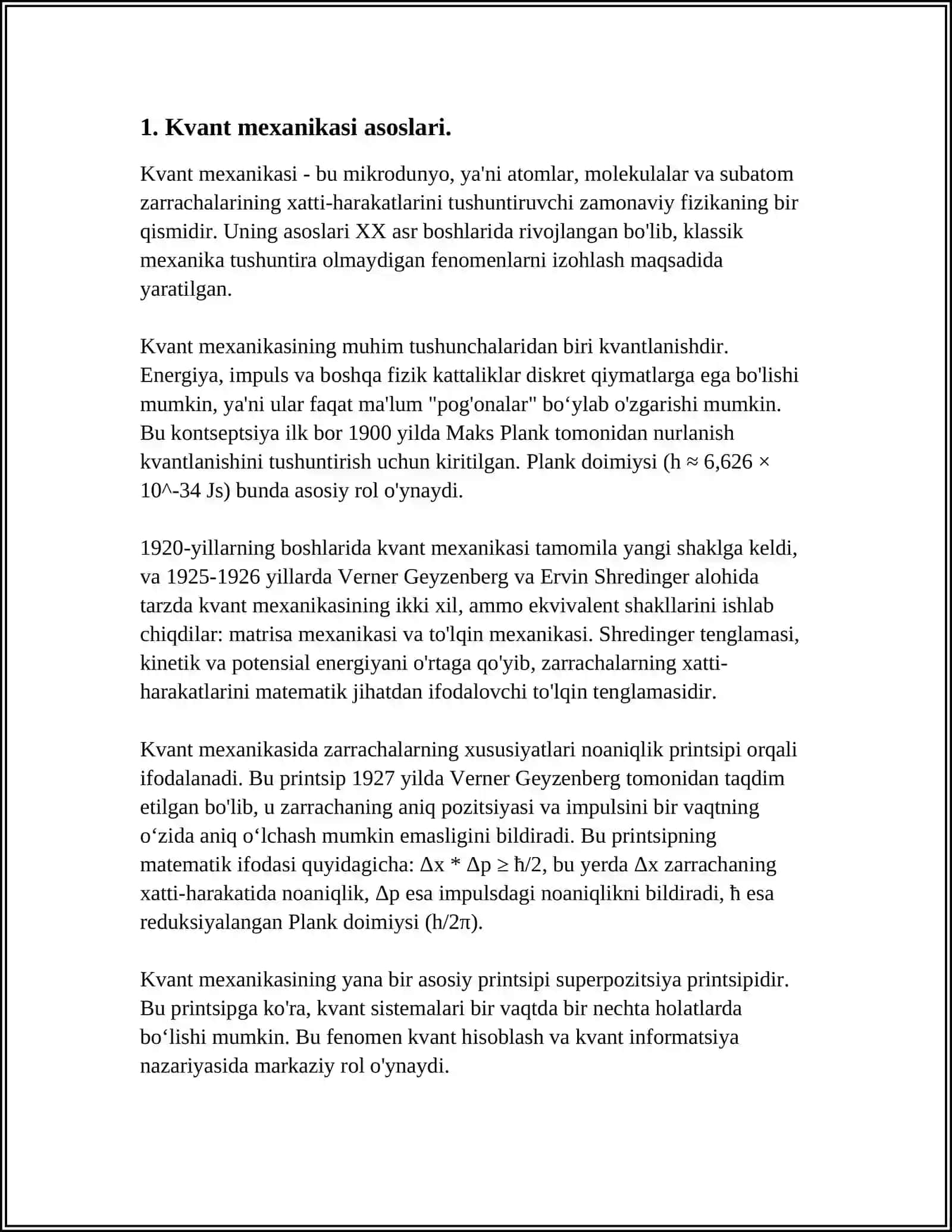 KVANT MEXANIKASI VA ENERGIYA TIZIMLARI TAHLILIDA QATORLARNING TATBIQLARI 3