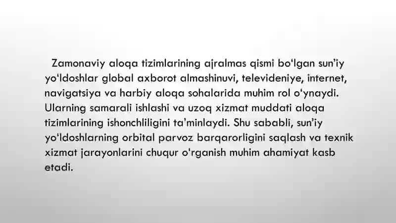 Aloqa sun'iy yoʻldoshlarining xizmat muddati orbital parvoz barqarorligi... 3