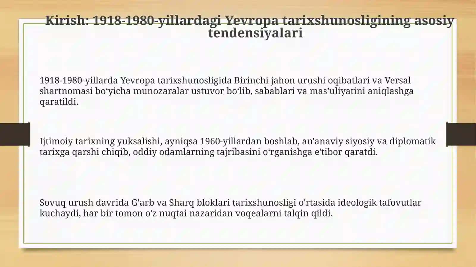 1918-1980 yillarda Yevropa mamlakatlarining eng yangi tarixi tarixshunosligi 3