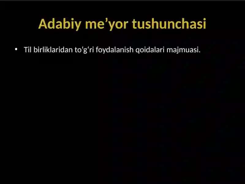 O'ZBEK ADABIY TILI ME'YORLARI 3