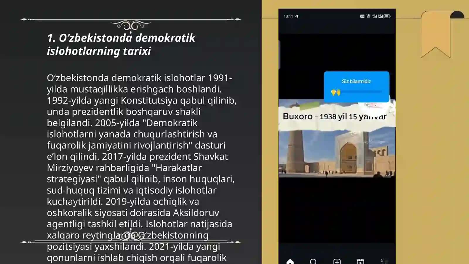Oʻzbekistonda Demokratik, Fuqarolik Jamiyati Asoslari 3