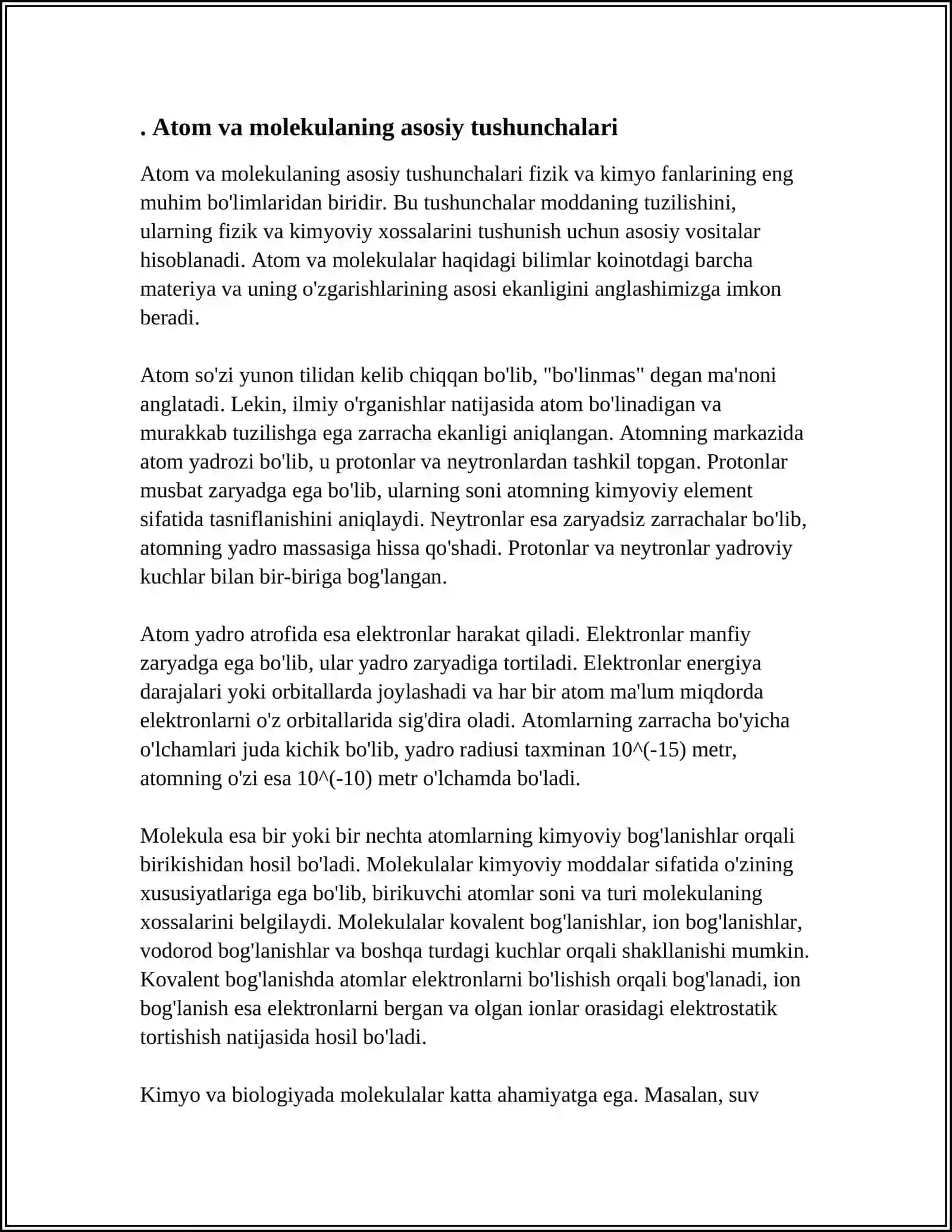 7-SINFDA ATOM MOLEKULYAR TA‘LIMOT VA KIMYONING ASOSIY TUSHUNCHA, QOIDALARINI O‘QITISH METODIKASI 3