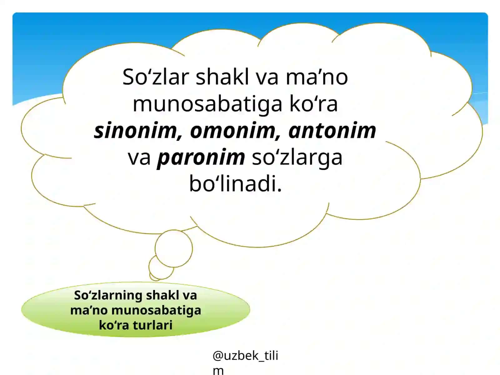 So‘zlarning shakl va ma’no munosabatiga ko‘ra turlari 3