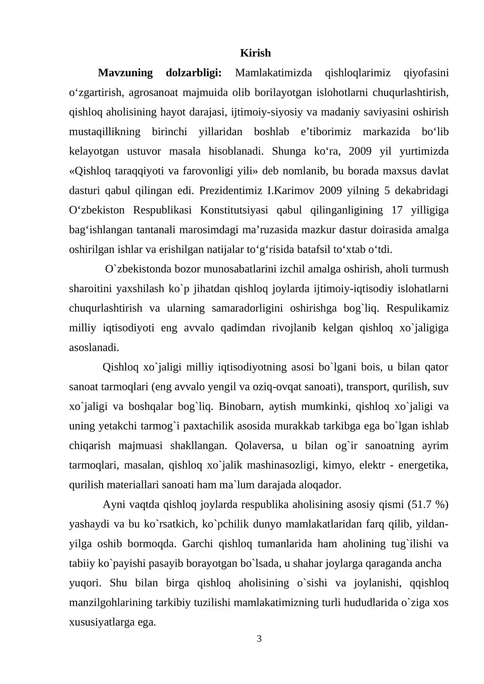 Qishloq xoʻjaligi iqtisodiyoti fanidan Kurs ishi 3