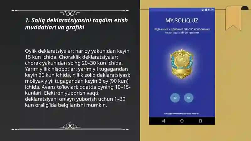 Soliq deklaratsiyalarini yuborish 3