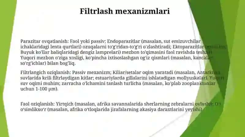 Hayvonlarning oziq topish usullari 3