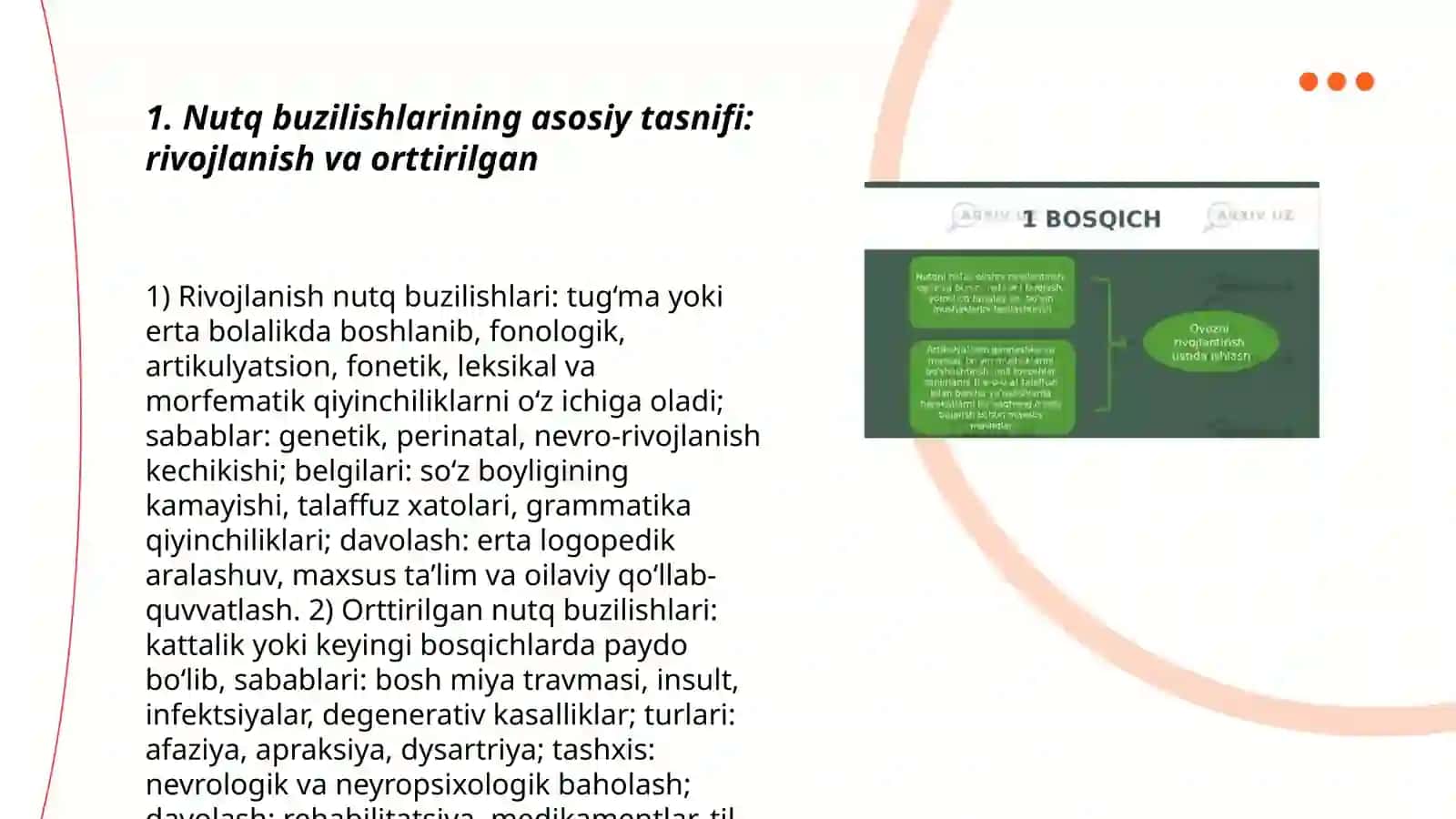 Nutq buzilishlarini tasniflash 3