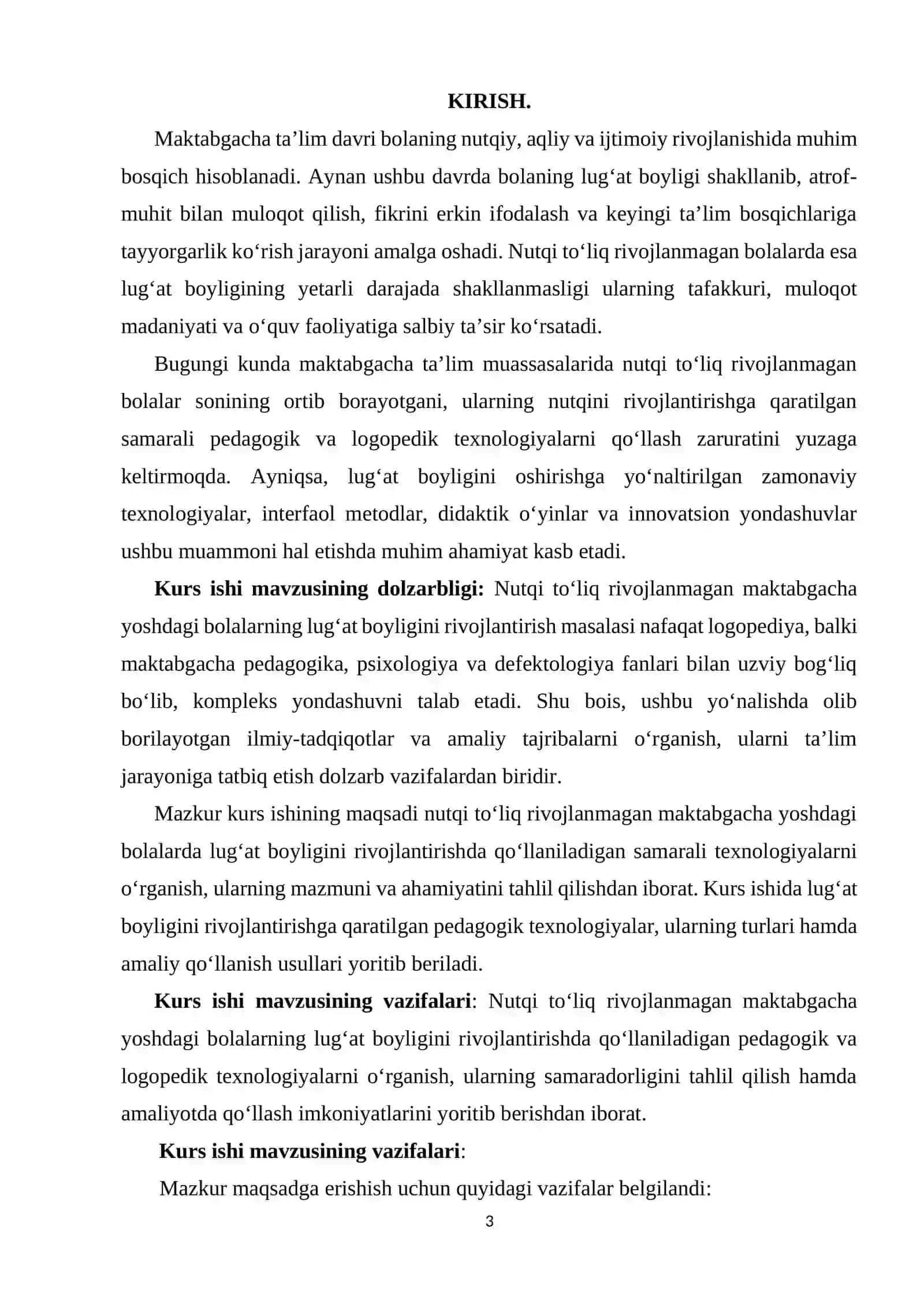 Nutqi to‘liq rivojlanmagan maktabgacha yoshdagi bolalarni lug‘at boyligini rivojlantirish texnologiyalari. 3