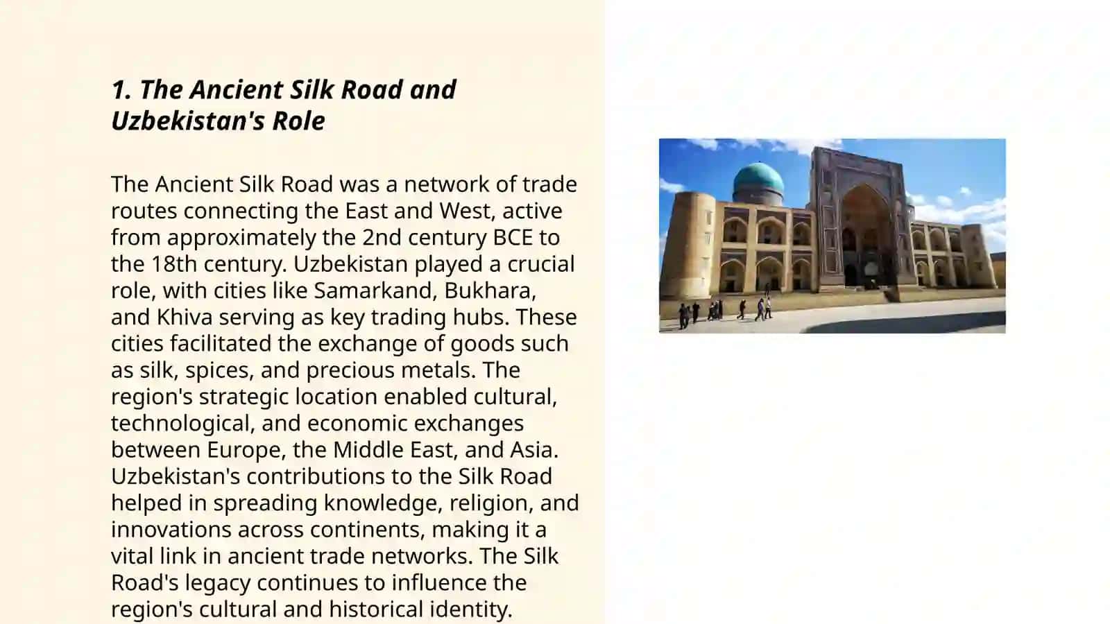 Uzbekistan and Tourism 3