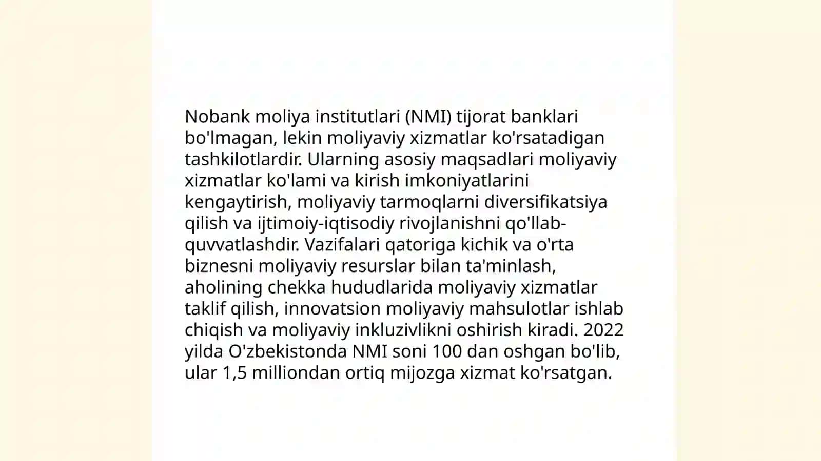 Nobank Moliya kredit muassasalari 3