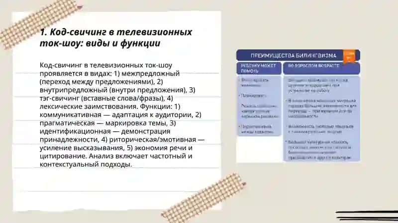 Анализ примеров билингвизма |языковых контактов в СМИ 3