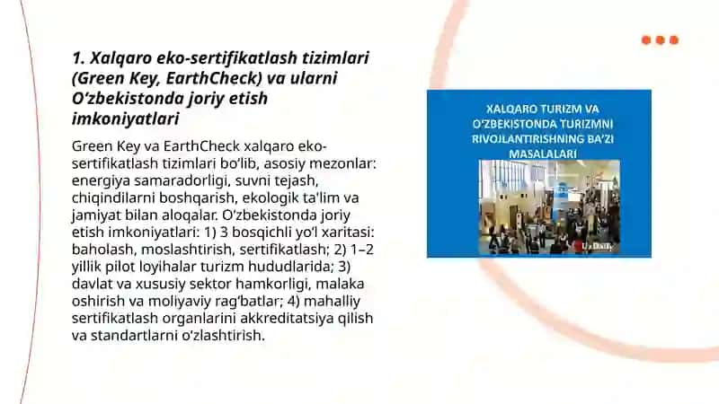 Turizm va mehmondoʻstlikda barqaror boshqaruvda xalqaro tajribalar va ularni oʻzlashtirish imkoniyatlari 3