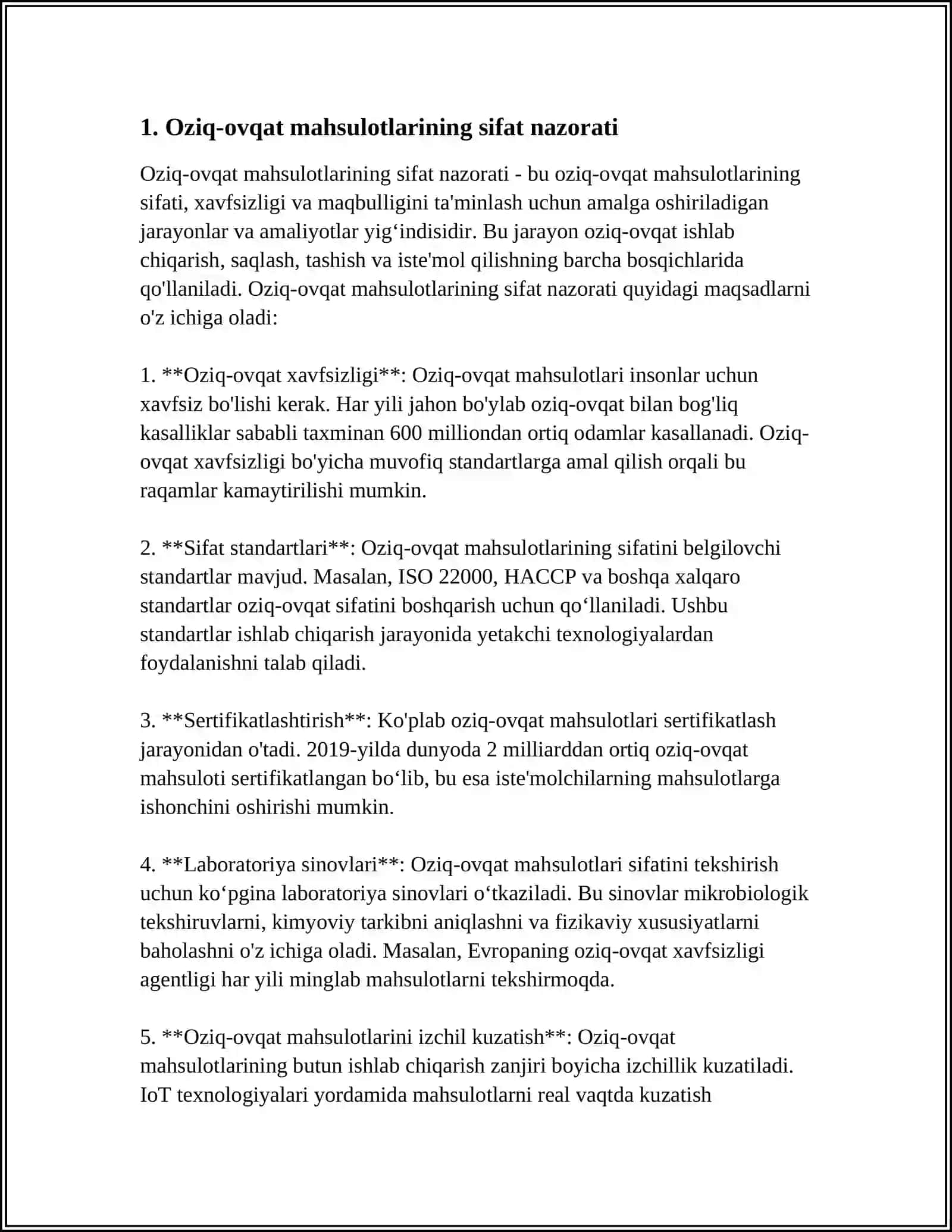 OZIQ-OVQAT MAHSULOTLARINING XAVFSIZLIGI 3