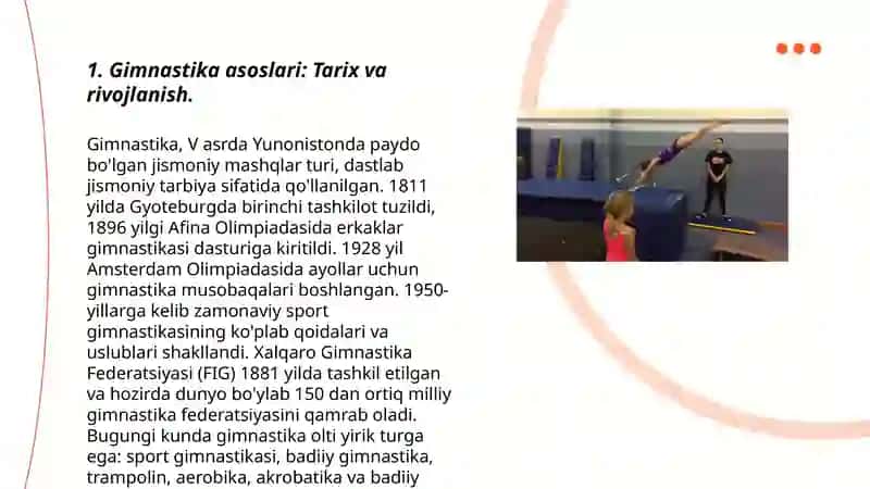 Gimnastika: Sodda akrabatik mashqlar 3