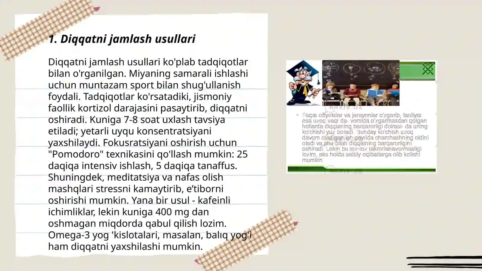 Diqqatni jamlash usullari 3