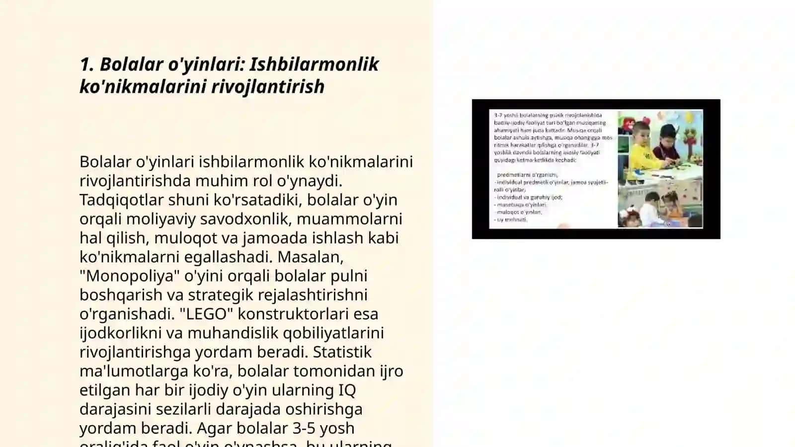 Maktabgacha yoshdagi bolalarning ishbilarmonlik o'yinlariga rahbarlik qilish 3