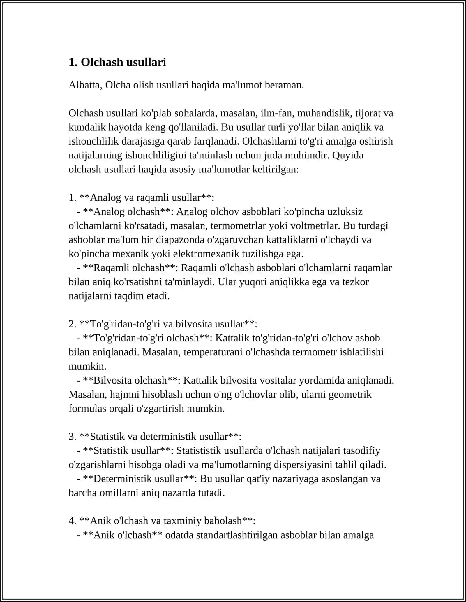 OLCHASHLAR BIRLIGINI VA ETALONLAR 3