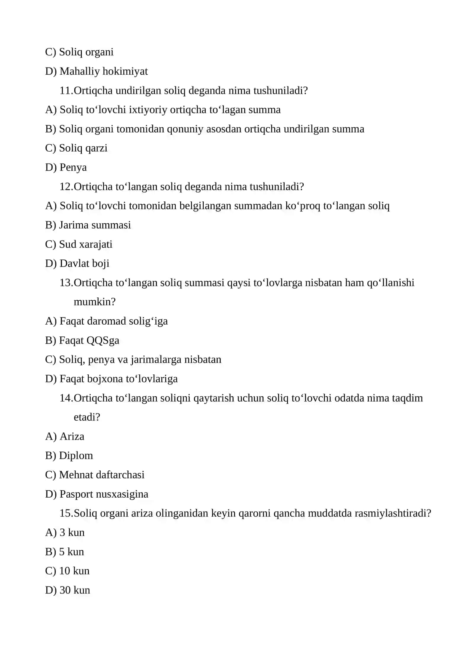 Ortiqcha to’langan va ortiqcha undirilgan soliqlarni hisobga olish hamda qaytarish 3