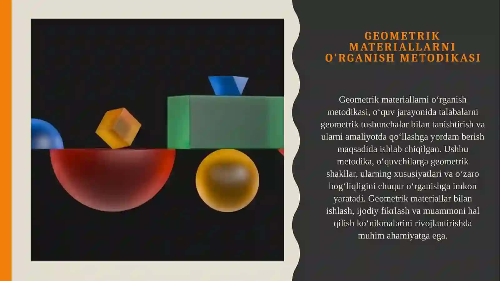 Sinfdan tashqari mashg'ulotlarda geometrik materiallarni o'rganish metodikasi 3