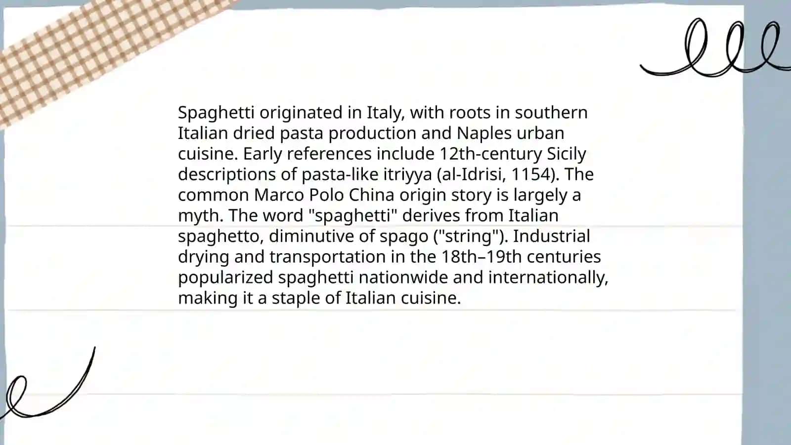About spagetti 3