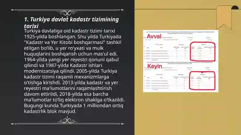 Turkiya davlat kadastrini yuritish tajribasni urganish va taxlil qilish 3