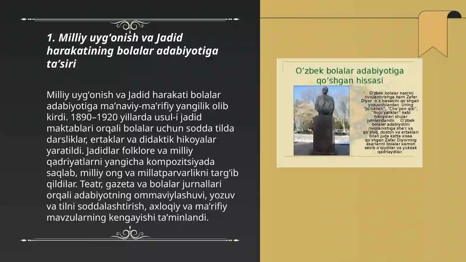 Milliy uygʻonish davri oʻzbek bolalar adabiyoti 3