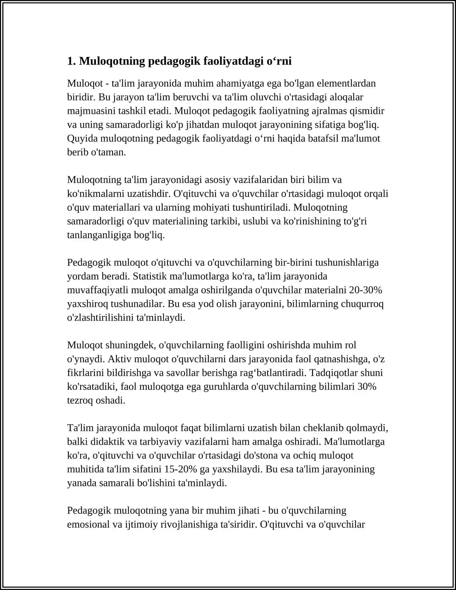 PEDAGOGIK FAOLIYATDA MULOQOT 3