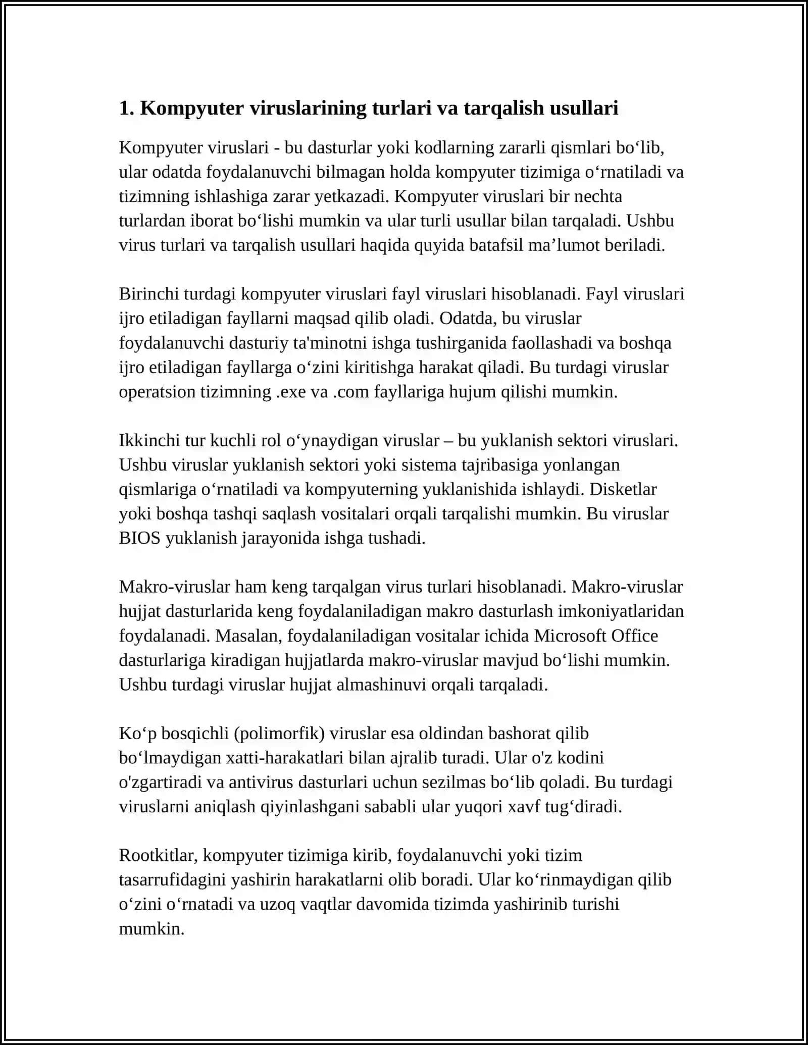 VIRUS VA ANTIVIRUS DASTURLAR. ARXIVATORLAR 3