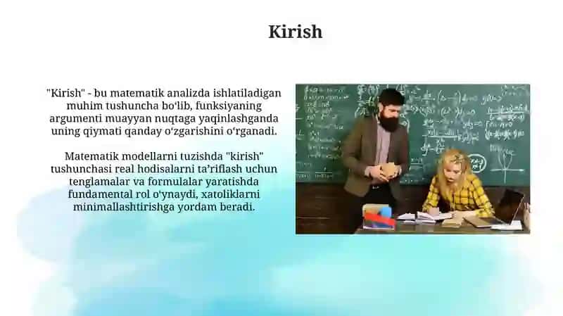 Akademik litseylaming aniq fanlar yo'nalishidagi guruxlarida matematika o'gitishning maqsad 3