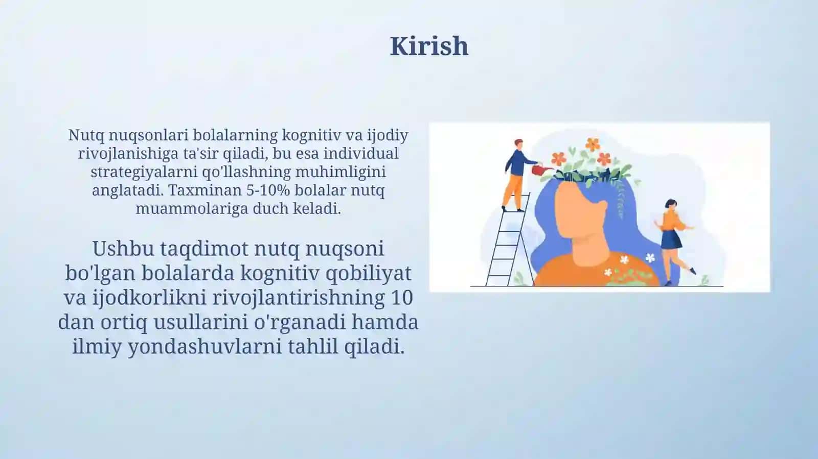 Nutq nuqsoniga ega bolalarning bilim olishi vaijodkorligini rivojlantirish 3