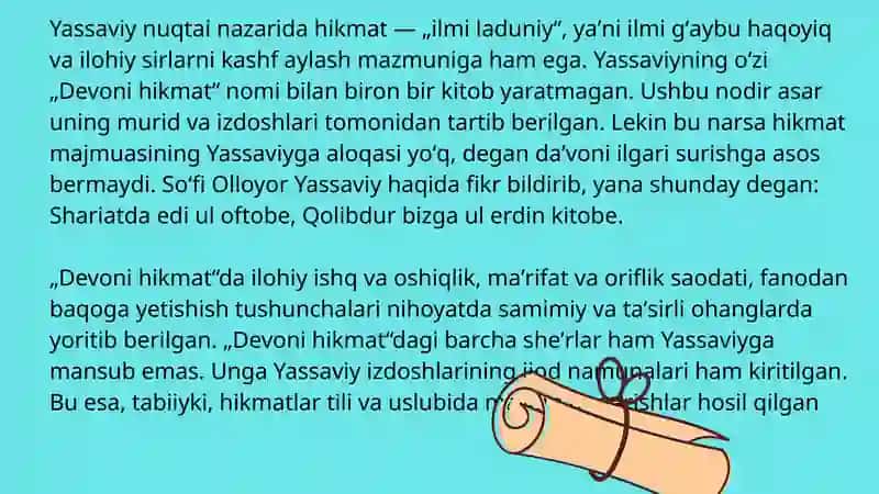 AHMAD YASSAVIZY VA AHMAD YUGNAKIYY HAYOTI VA IJODI 3