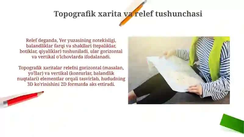Tanlangan kôcha -maydonni relyefi vatopoxaritasiniôrganish 3