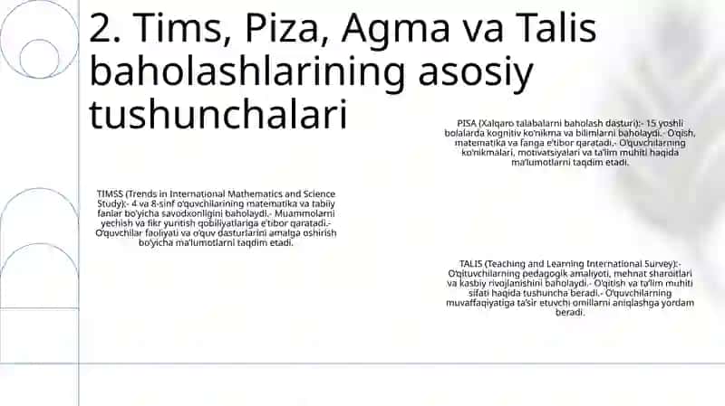 Xalqaro Baholash Dasturlari 3