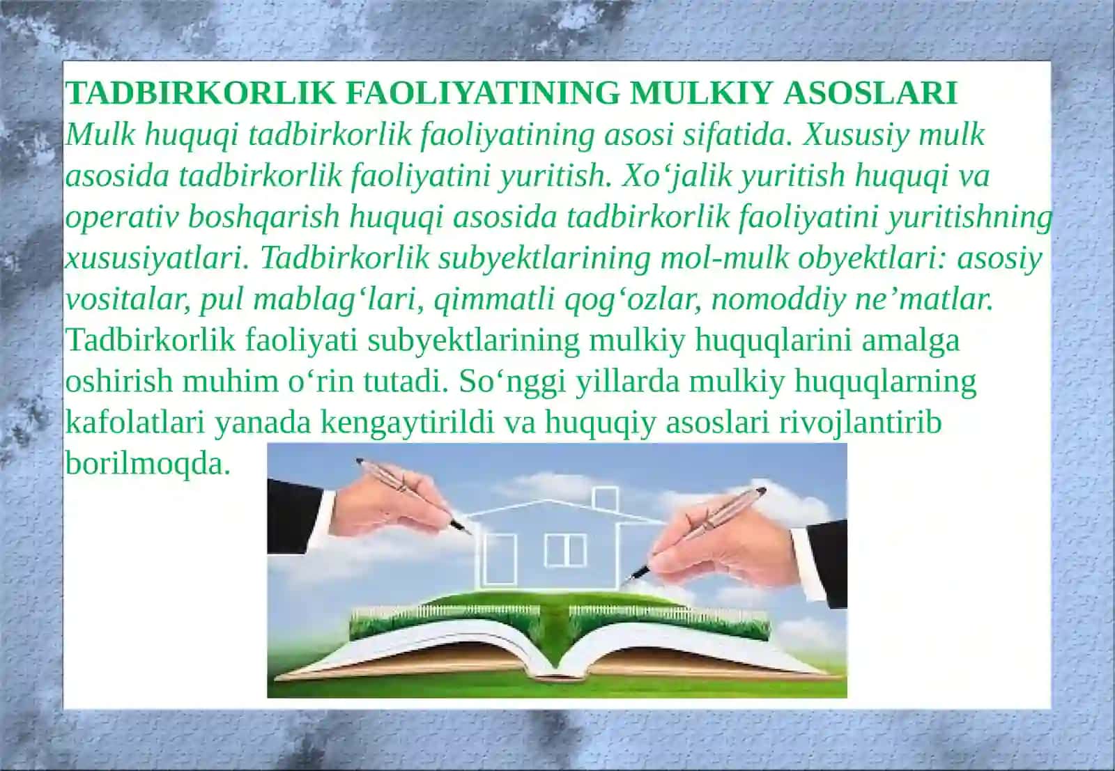TADBIRKORLIK FAOLIYATINING MULKIY ASOSLARI 3