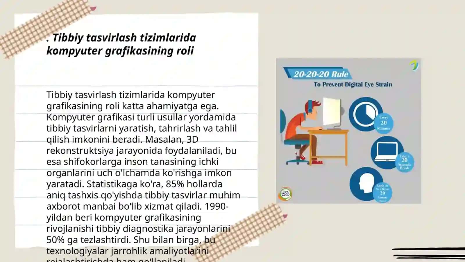 Tibbiy tasvirlash tizimlarida kompyuter grafikasining qo'llanilishi 3