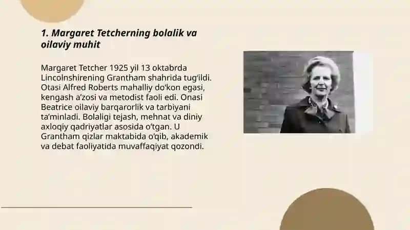 Margaret Tetcher hayoti va ijodi 3