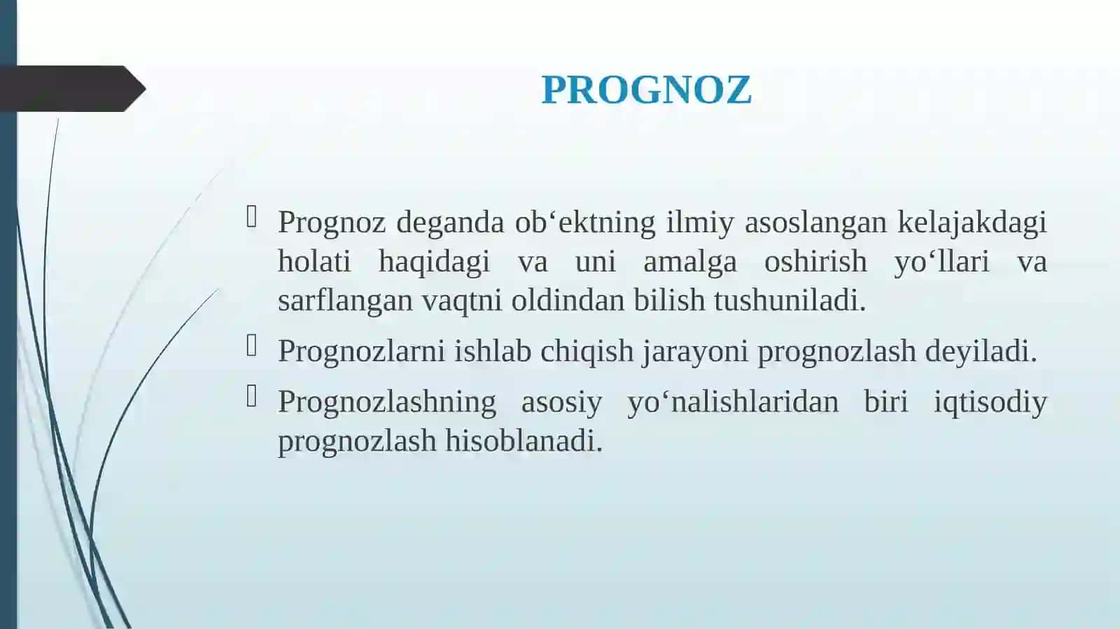 MAKROIQTISODIY PROGNOZLASHNING MOHIYATI, PREDMETI VA OBYEKTI 3