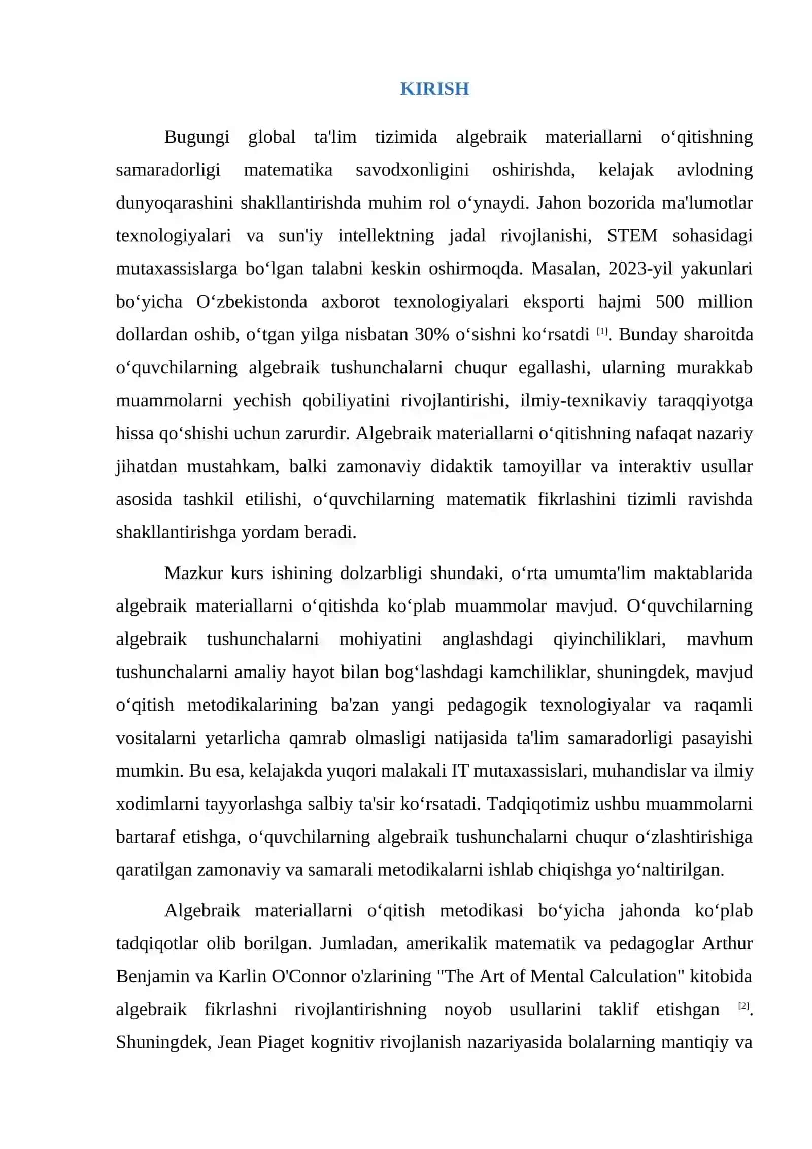 MATEMATIKA O'QITISH METODIKA TEXNOLOGIYALARI 3