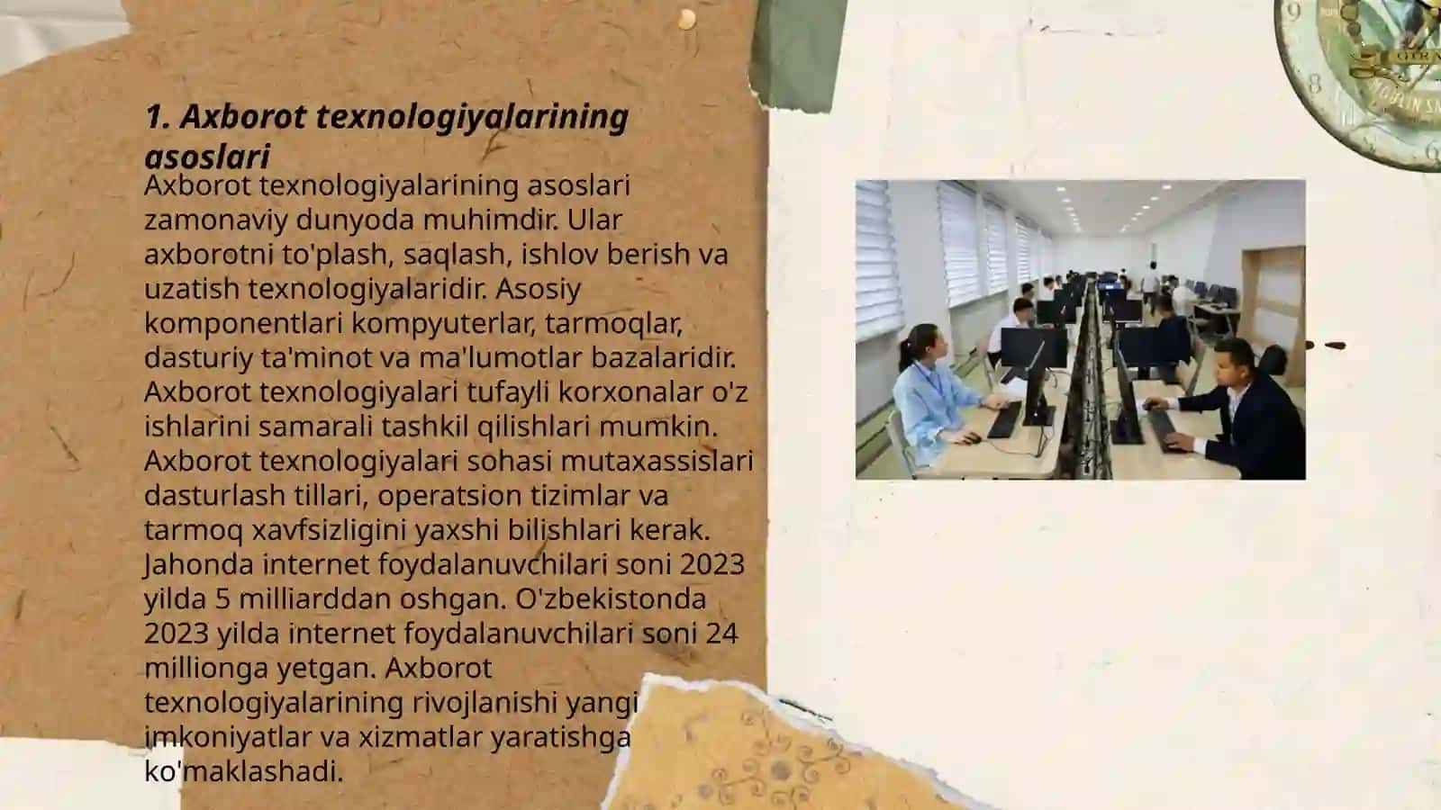 Informatika va axborot texnologiyalari fanining mazmuni 3
