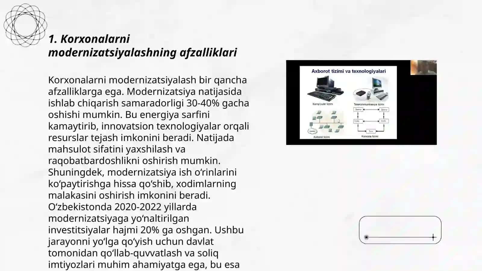 Korxonalarni modernizatsiyalash va texnik qayta qurollantirishning samaradorligi 3