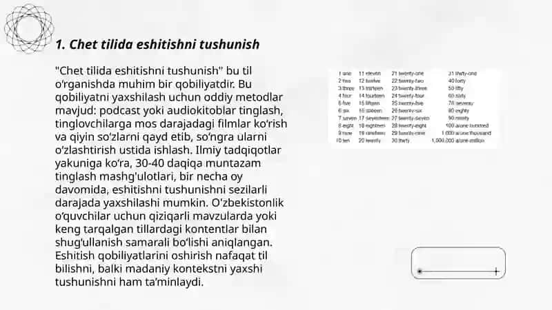 Chet tilida bilim malaka va koʻnikmalarni tekshirish 3