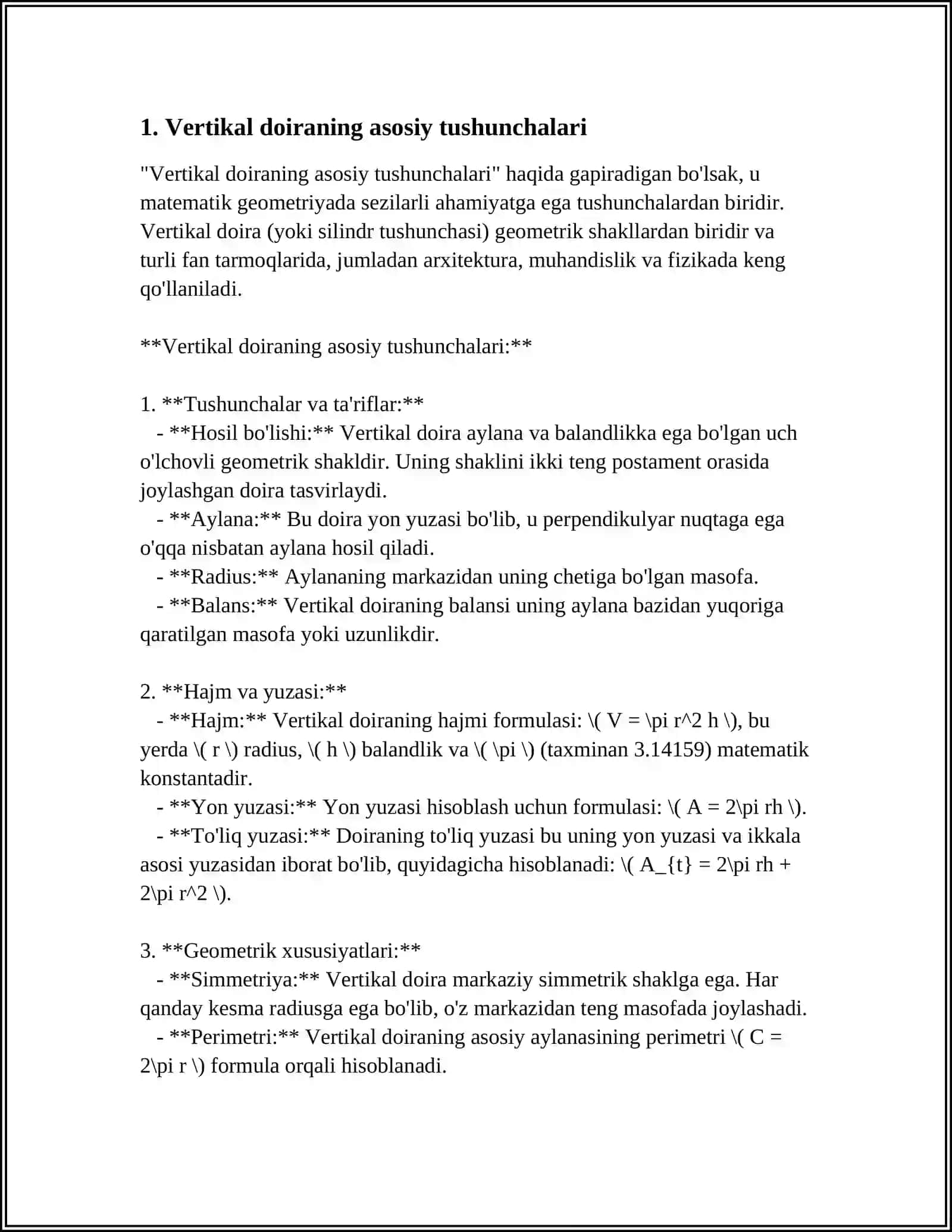 VERTIKAL DOIRA VERTIKAL BURCHAK O'LCHASH 3