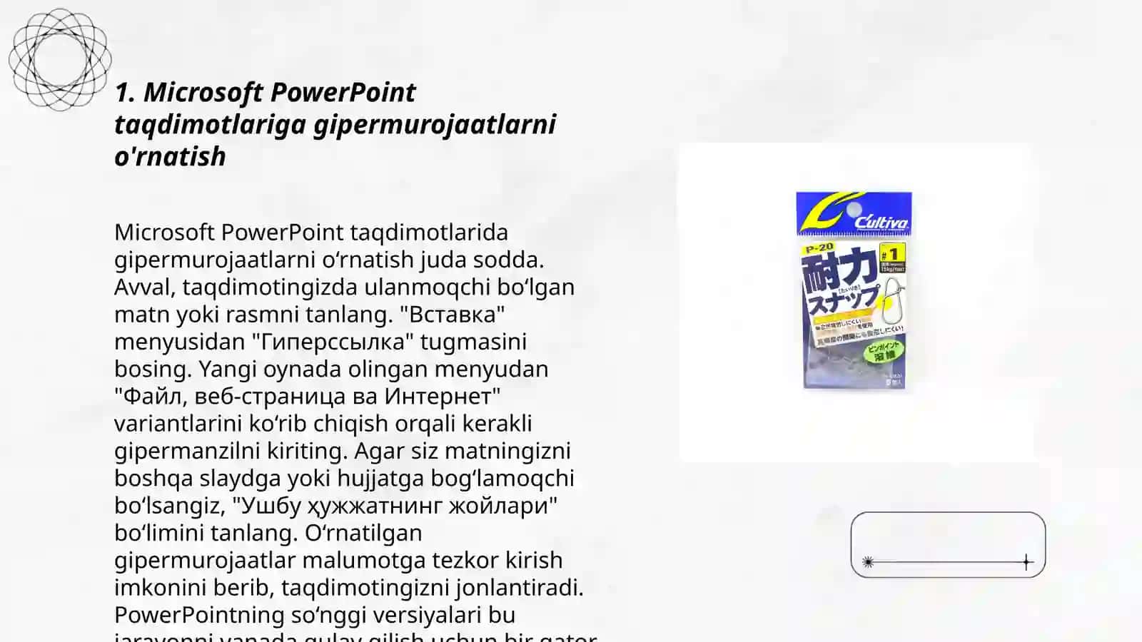 Microsoft PowerPointda giperssilkalar o'rnatish 3