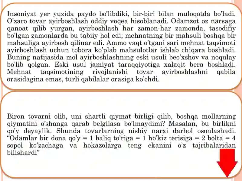 Markaziy Osiyoda tanga zarb etilishi va tovar-pul munosabatlarining rivojlanishi tarixi slayd 3