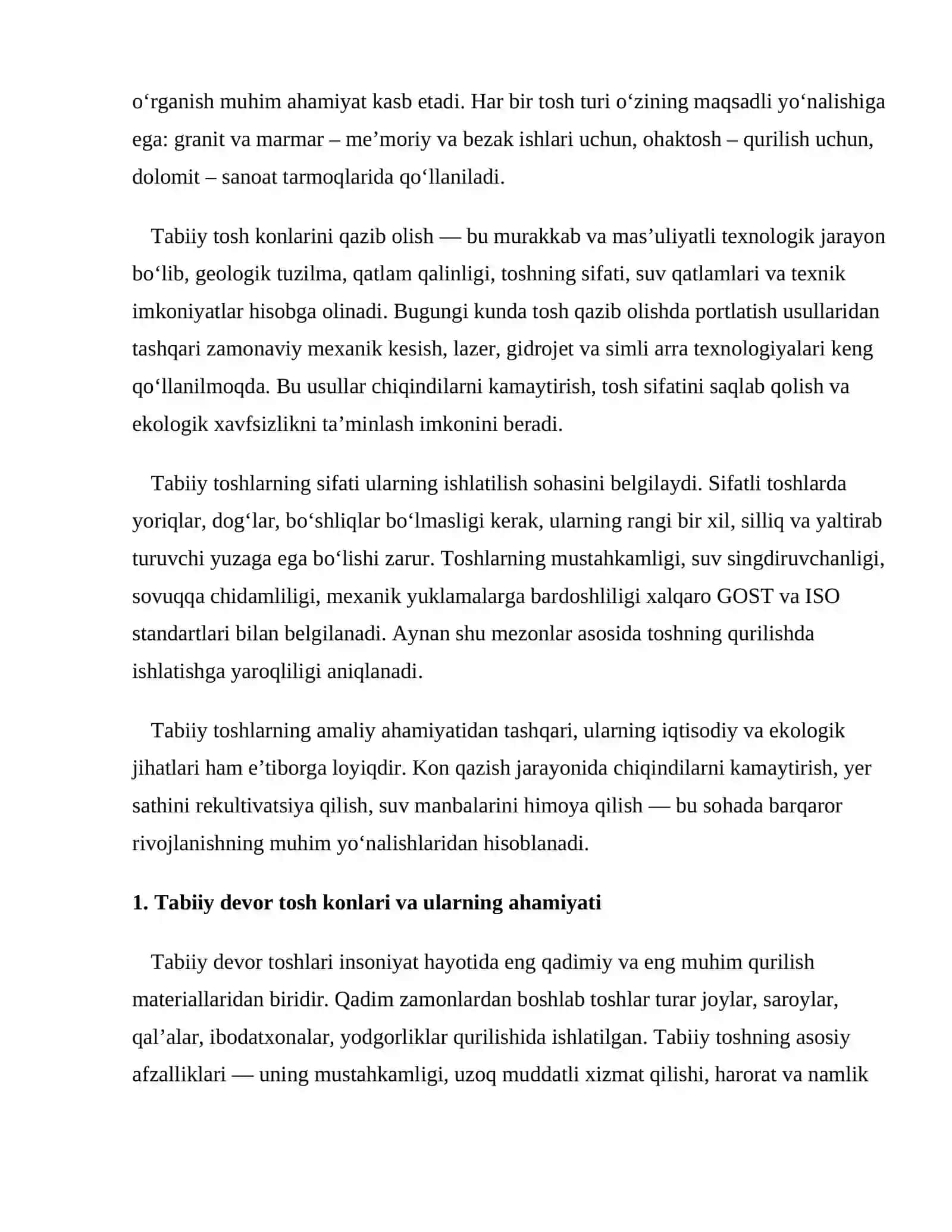 Tabiiy devor tosh konlari va ularning ahamiyati 3